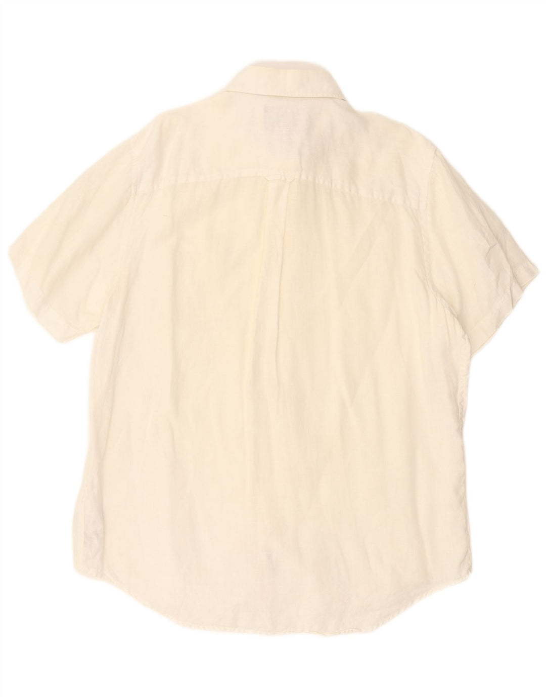 Timberland Camisa de Manga Corta Regular Fit para Hombre XL Off White Linen