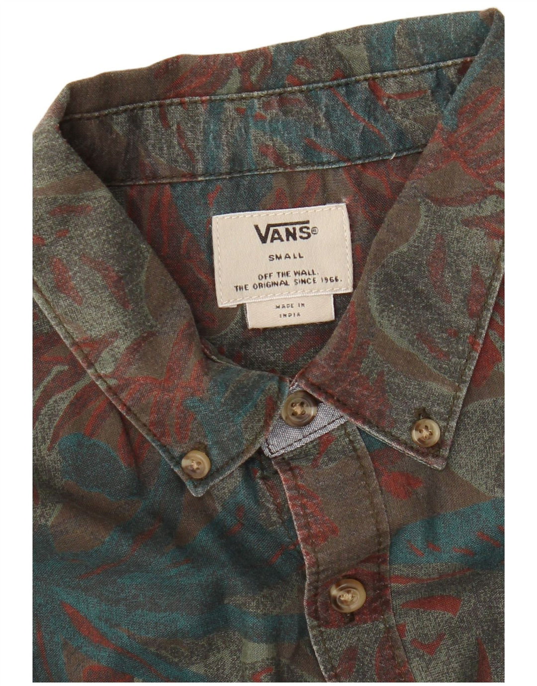 Camisa Vans Hombre Con Estampado Abstracto Small Marrón