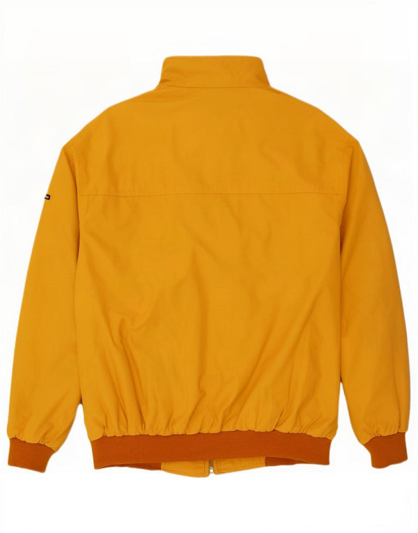 Vintage hombres suelta ajuste cortavientos chaqueta Reino Unido 42 XL amarillo colorblock