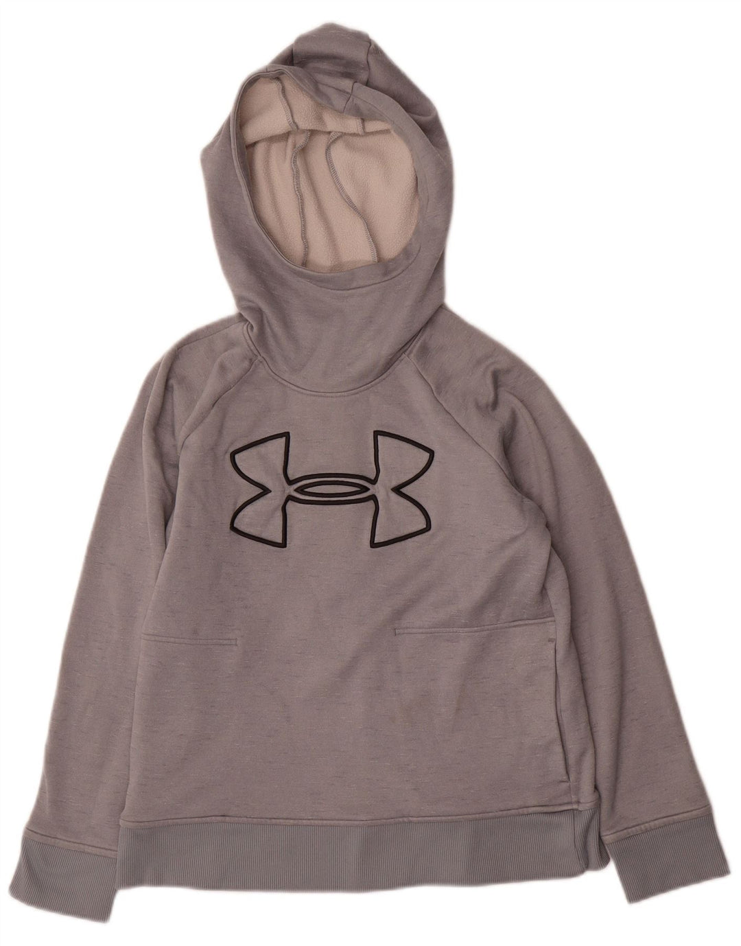 Under Armour Jersey con capucha gráfica para mujer UK 40 Poliéster gris medio