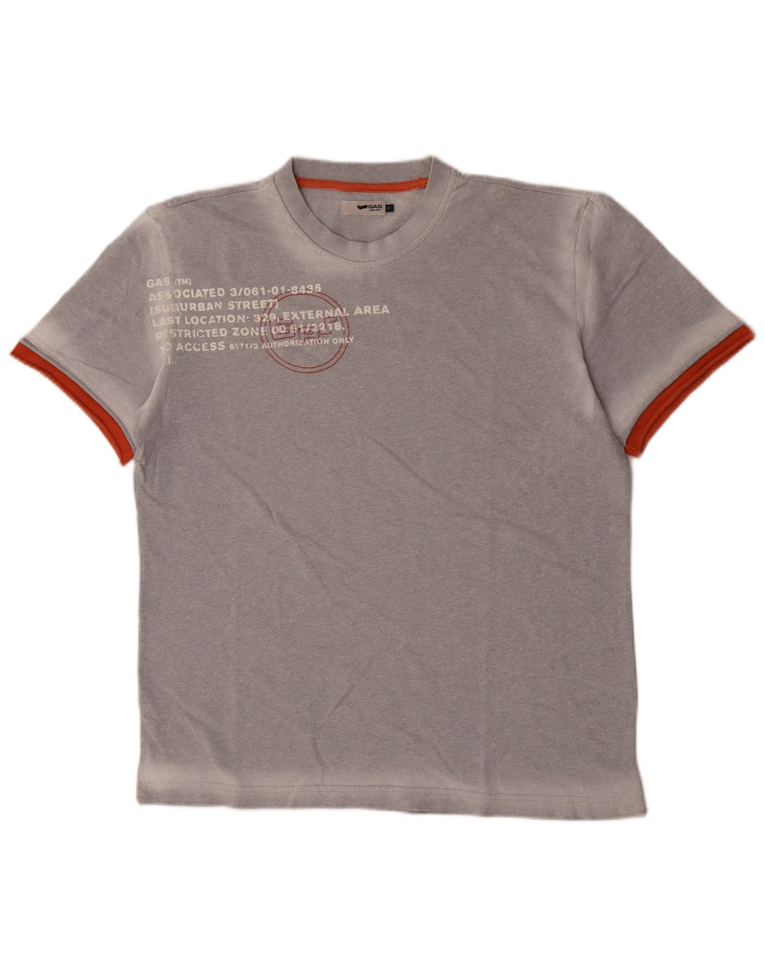 Gas Hombre Camiseta Gráfica Top XL Gris Colorblock