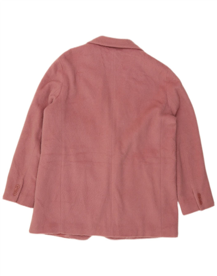 Marella Chaqueta Blazer Larga De 2 Botones Para Mujer IT 48 XL Lana Rosa