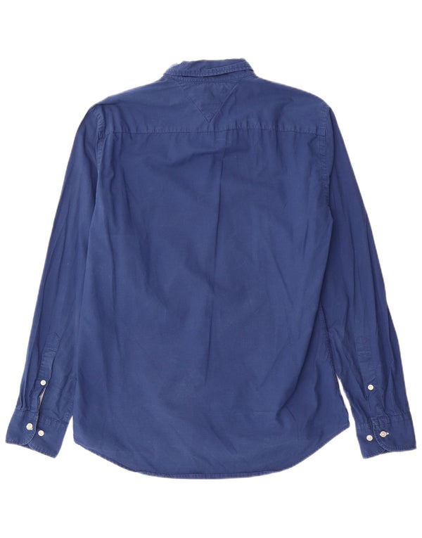 Camisa Tommy Hilfiger Hombre Regular Fit Algodón Azul Medio