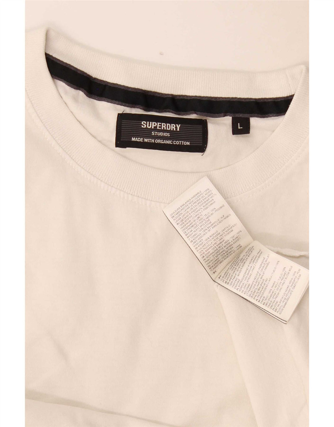 Superdry Camiseta para hombre Top Large White Cotton