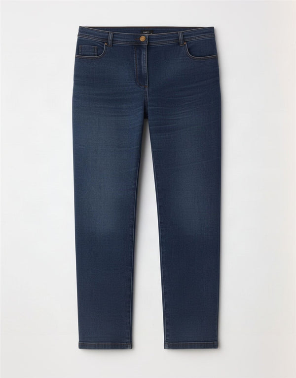 M&Co Womens Straight Jeans UK 14 Large W36 L29 Blue Cotton