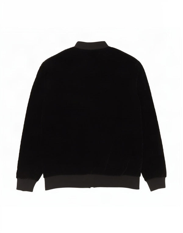 Zara Mens Bomber Jacket UK 40 Grande Poliéster Negro