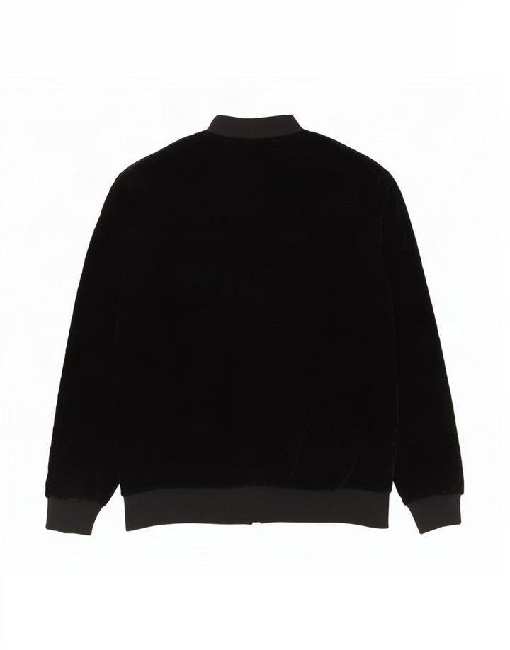 Zara Mens Bomber Jacket UK 40 Grande Poliéster Negro