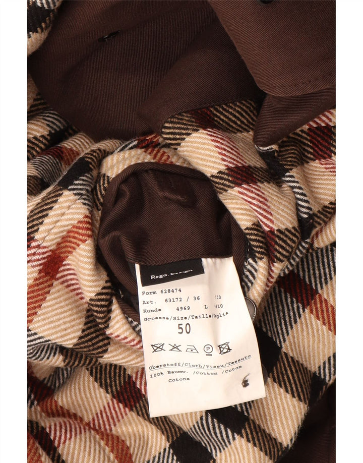 DAKS Abrigo para hombre IT 50 Grande Algodón marrón