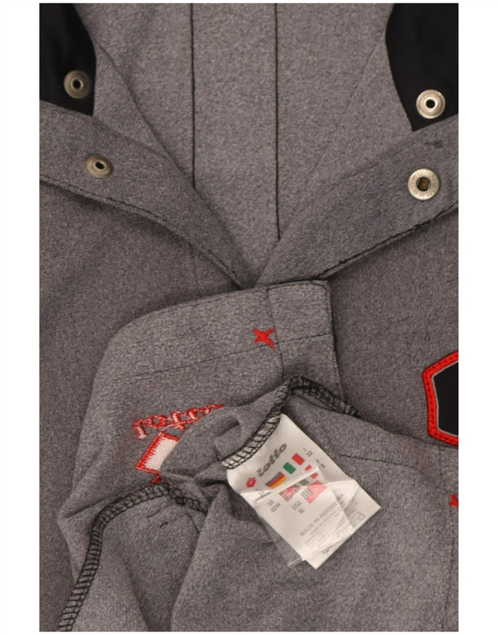 Lotto Chaqueta de chándal para hombre ES 42/44 XL Gris Colorblock Poliéster