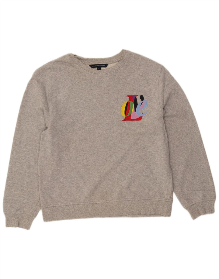 FRENCH CONNECTION Sudadera gráfica para mujer Jumper UK 10 Small Grey