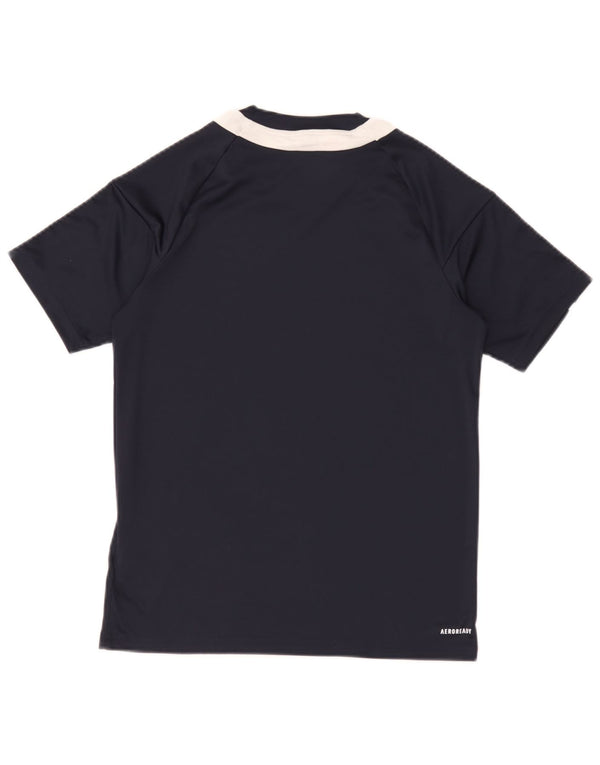 Adidas Camiseta Aeroready para niños 13-14 años Azul marino Colorblock