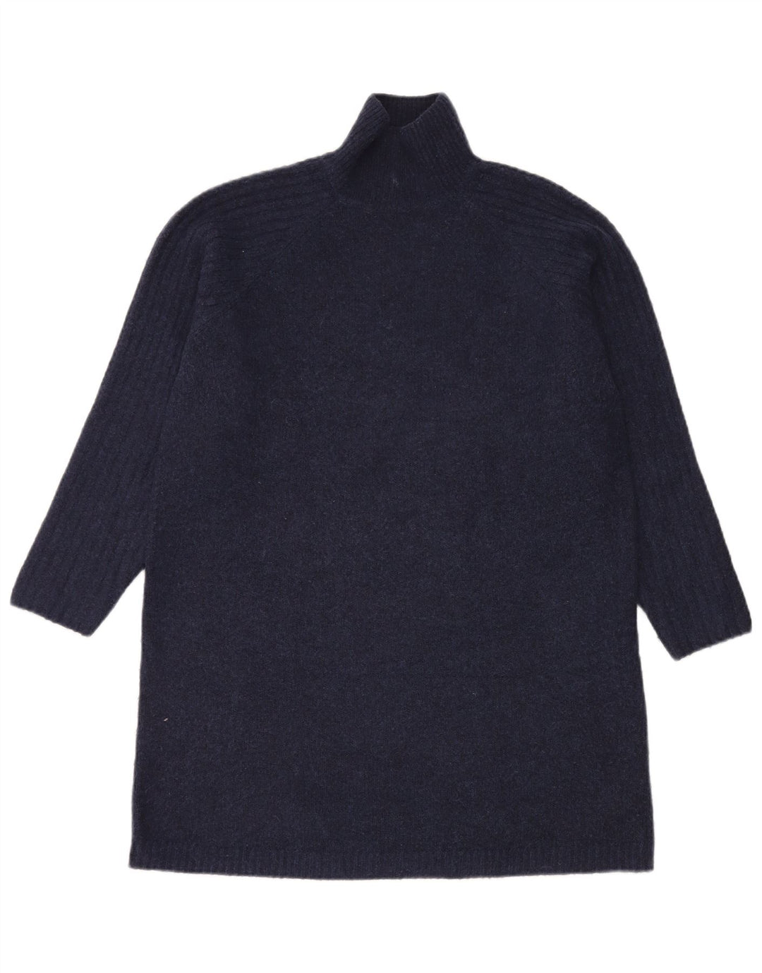 Zara Jersey con cuello vuelto y cuello alto para mujer, talla 40, talla M, azul marino