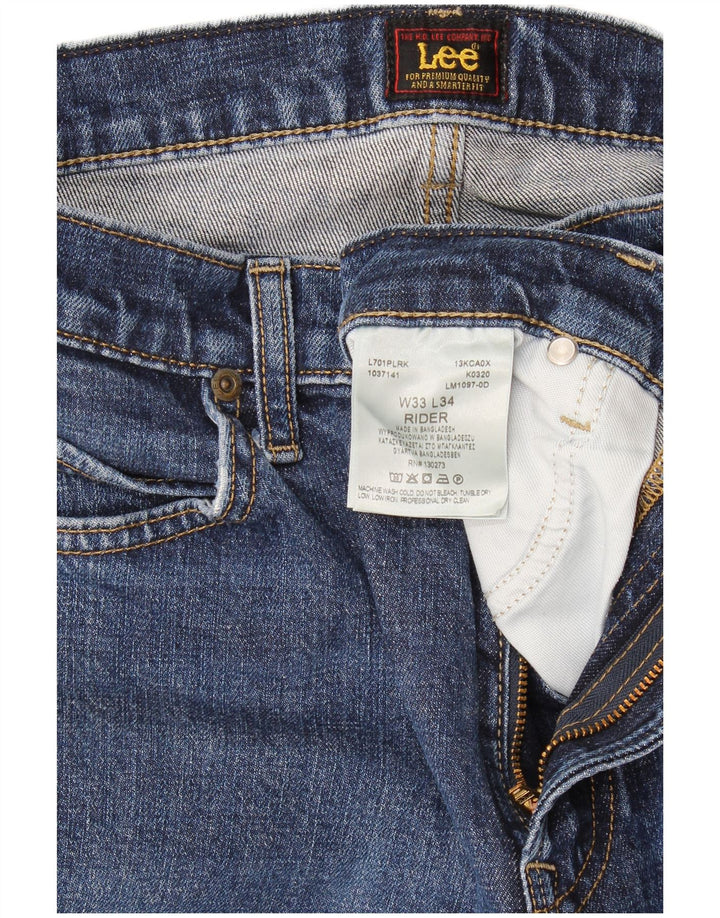 Vaqueros Lee Rider Slim para hombre W33 L34 Algodón azul