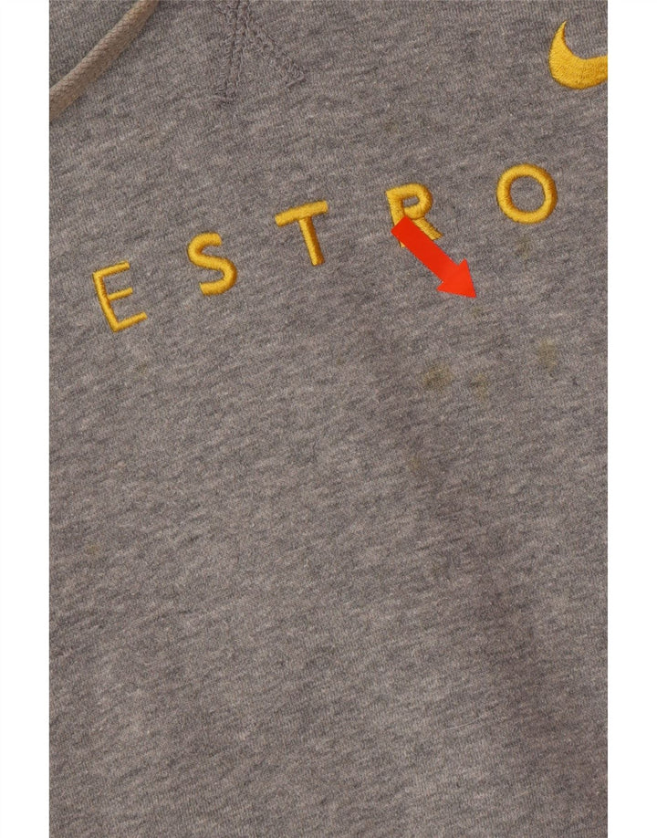 NIKE Mens Graphic Hoodie Jumper Small Grey Cotton Vintage Nike and Second-Hand Nike from Messina Hembry 