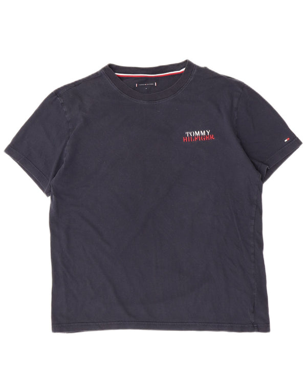 Tommy Hilfiger Camiseta para Mujer Top UK 14 Medium Azul Marino Algodón