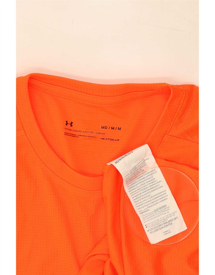 Camiseta Under Armour Heat Gear para hombre, parte superior de poliéster naranja medio
