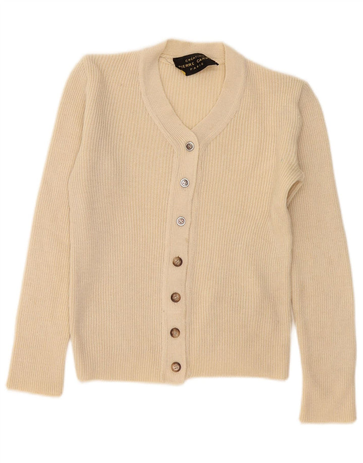 Pierre Cardin suéter tipo cárdigan corto para mujer IT 44 Beige medio
