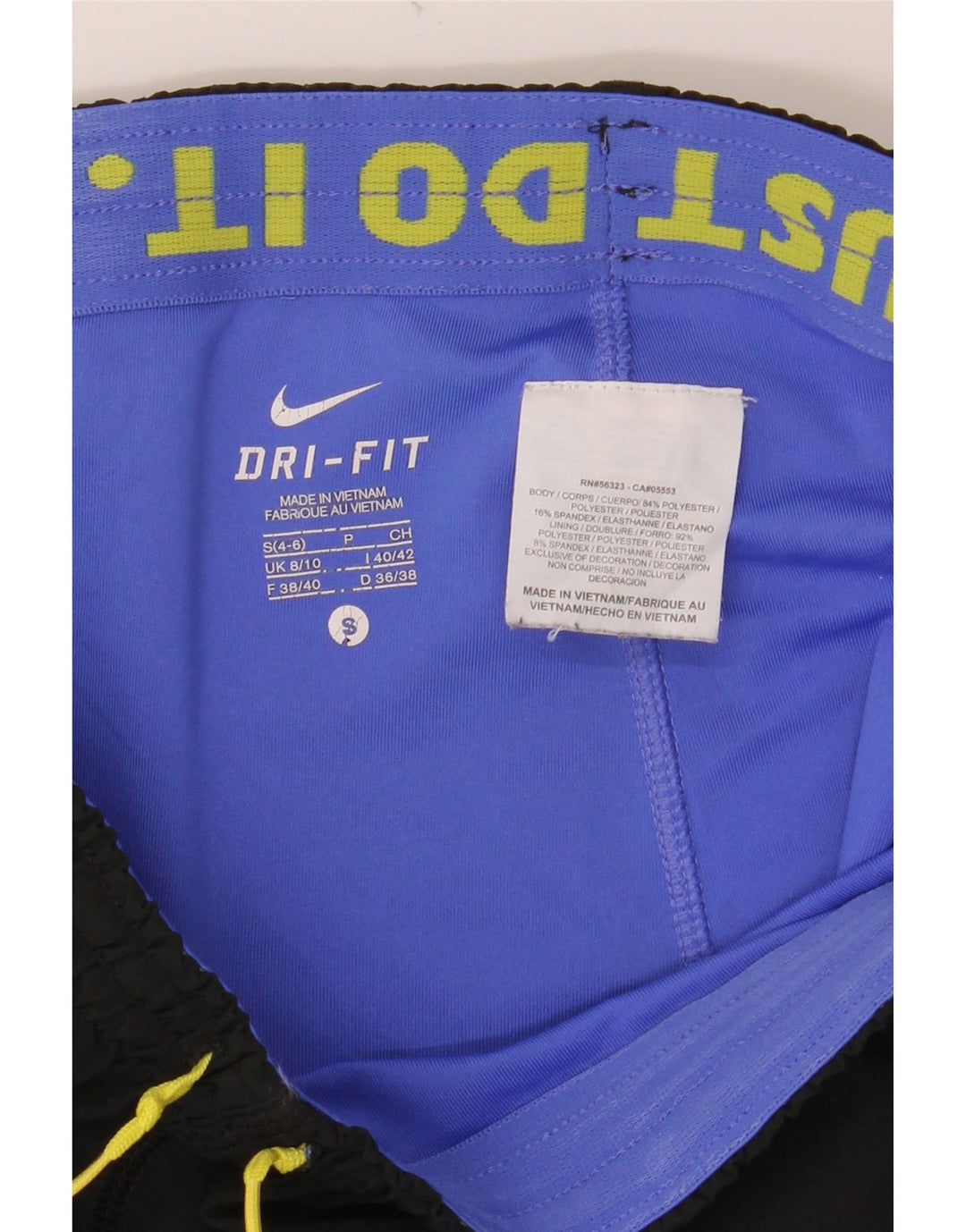 Pantalones cortos deportivos NIKE para mujer UK 8/10 Small Black Poliéster