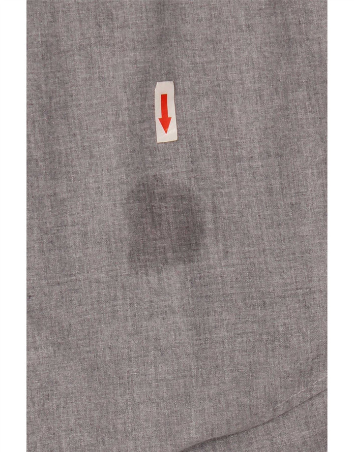 Camisa Benetton Hombre Grande Gris Algodón