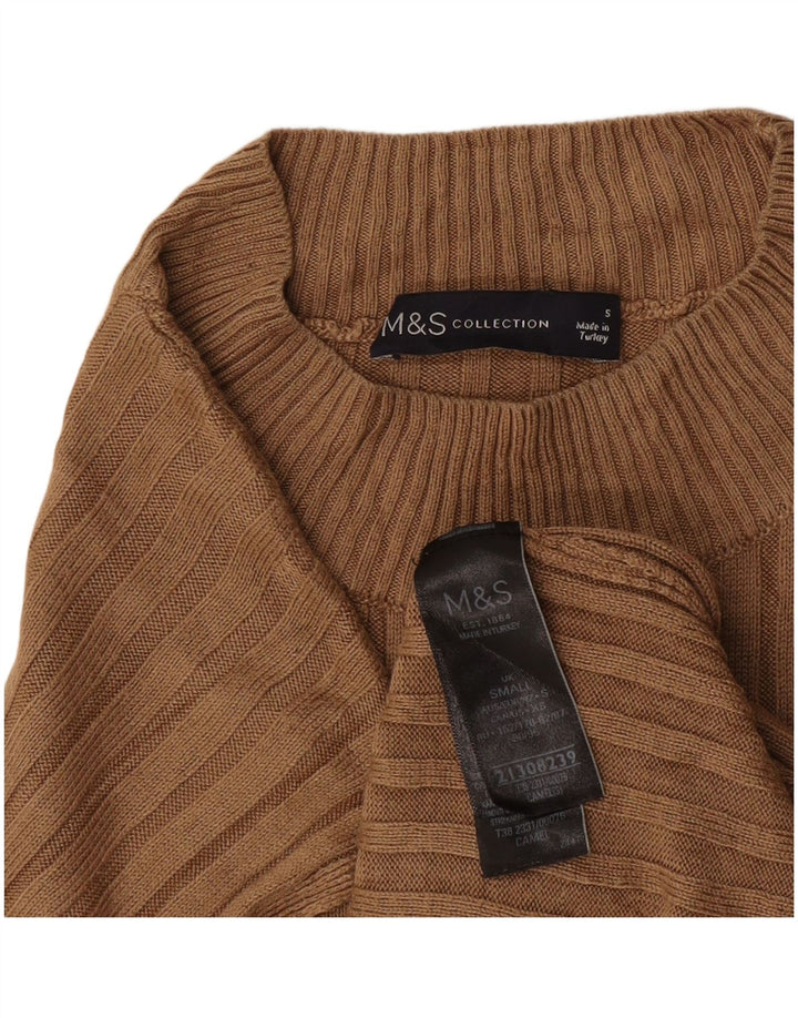 Marks & Spencer Camiseta sin mangas para mujer de gran tamaño UK 10 Small Brown Viscosa