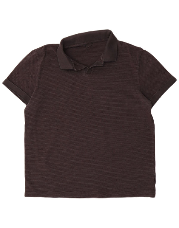 Polo Hugo Boss Hombre 3XL Algodón Negro