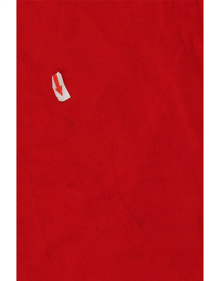 Hugo Boss Hombres Camiseta Gráfica Top Grande Algodón Rojo