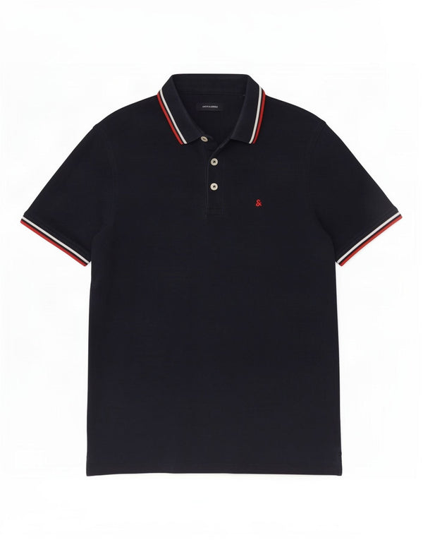 Polo Jack & Jones Hombre De Algodón A Rayas Azul Marino Medio