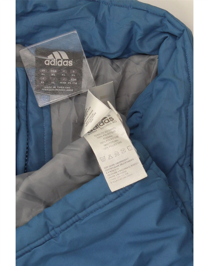 Adidas Chaqueta acolchada para hombre ES 42 XL Poliéster azul