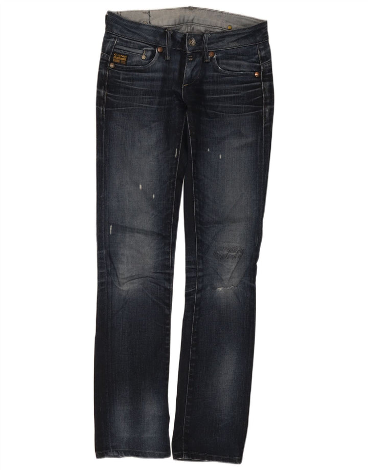 Vaqueros Rectos Desgastados Para Mujer G-Star W28 L32 Azul