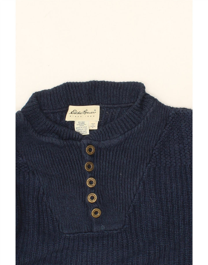 EDDIE BAUER Jersey Suelto con Cuello Redondo para Hombre Azul Marino Medio