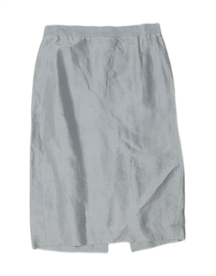 Alberto Biani Conjunto de falda de 2 piezas con 3 botones para mujer IT 42 Medium W26 Seda azul
