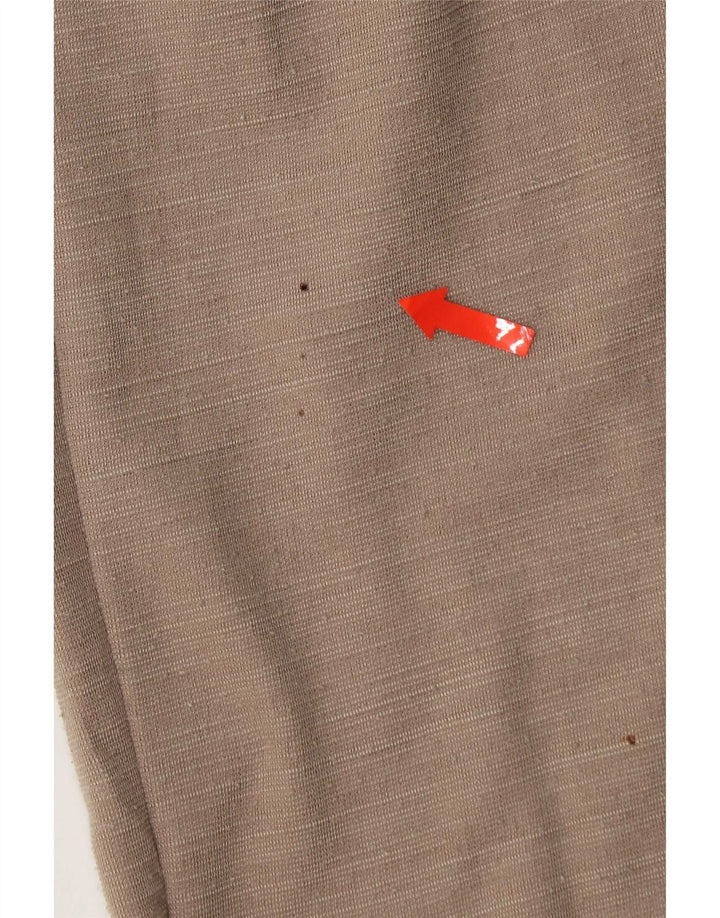 Zara Mujer Crop Chándal Pantalones UK 42 Medium Beige