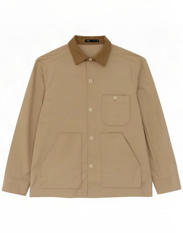 Zara Hombre Chaqueta Utility UK 42 XL Algodón Beige