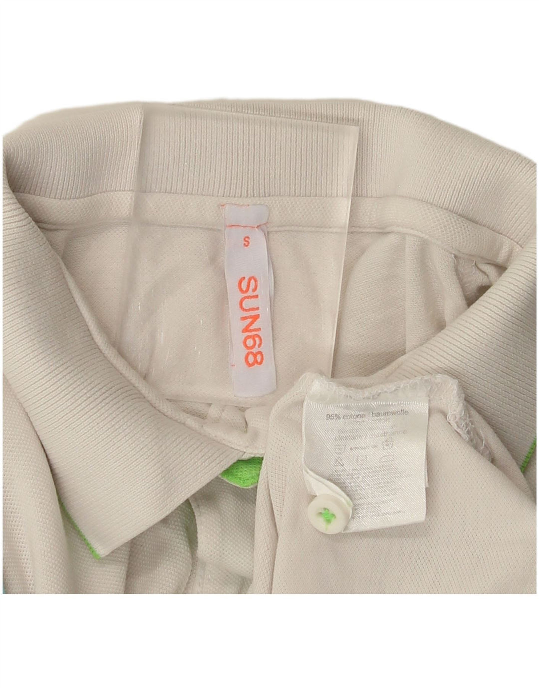Polo Sun68 Hombre Pequeño Algodón Blanco