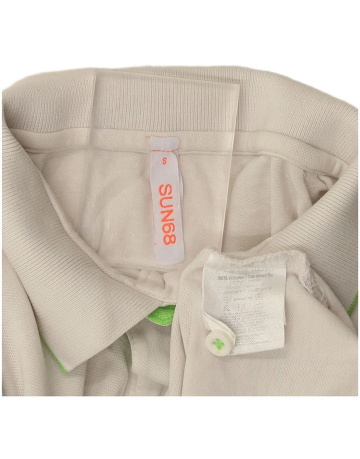 Polo Sun68 Hombre Pequeño Algodón Blanco