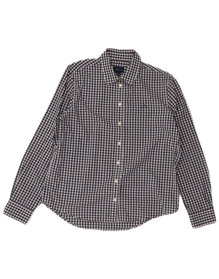 Camisa Gant para mujer Reino Unido 42 Algodón a cuadros azul medio
