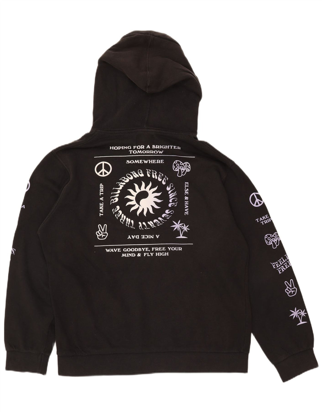 BILLABONG Jersey con capucha gráfica para hombre Medium Black