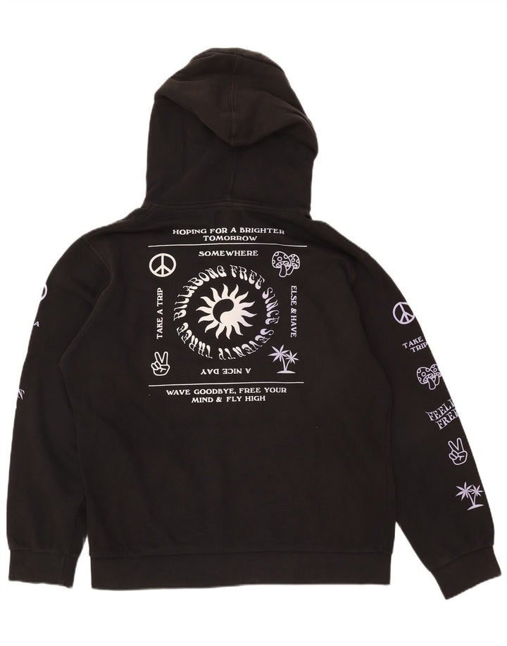 BILLABONG Jersey con capucha gráfica para hombre Medium Black