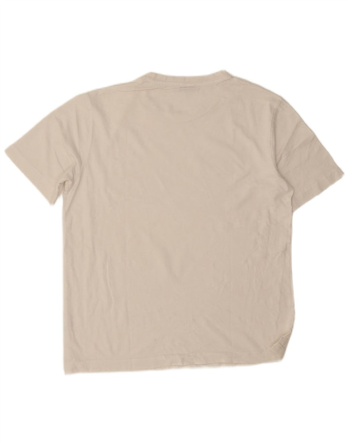 Zara Hombre Camiseta Top Medium Blanco Algodón