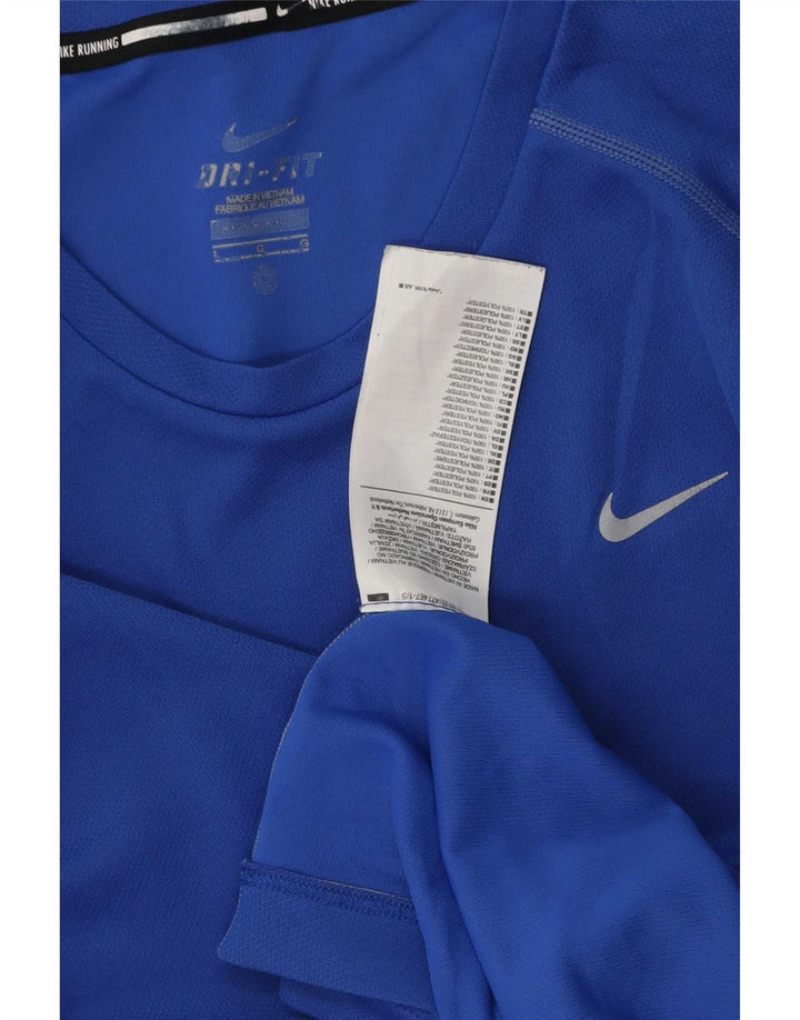 Nike - Camiseta Dri Fit para hombre, talla grande, poliéster azul