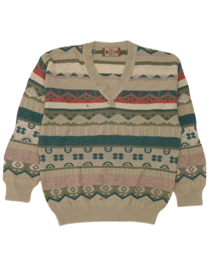 South Coast Hombre Regular Fit Jersey Jersey Grande Beige Geométrico Retro