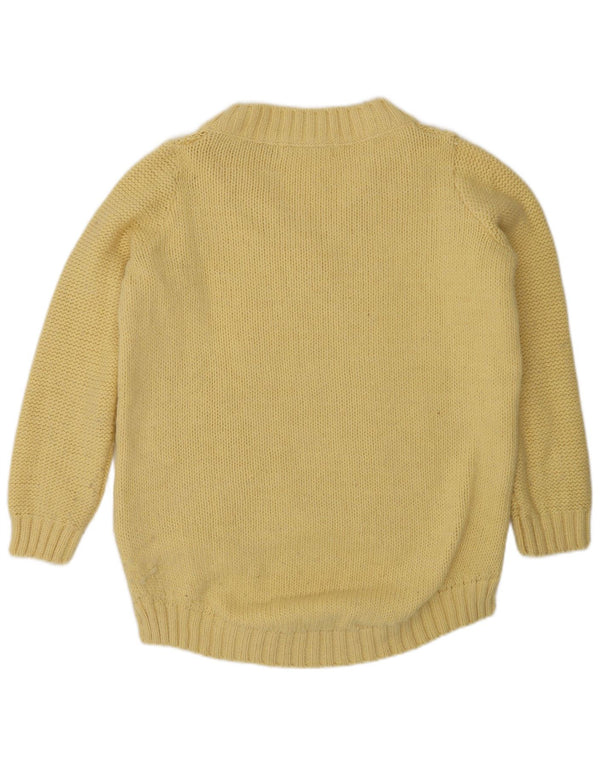 Zara - Jersey con cuello en V para mujer, talla 40, color amarillo mediano