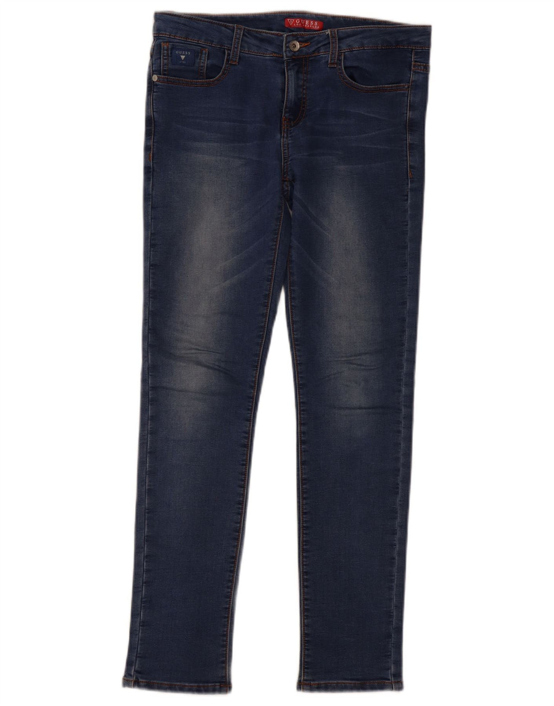 Guess Jeans Slim para Mujer UK 12 Medium W30 L28 Algodón Azul