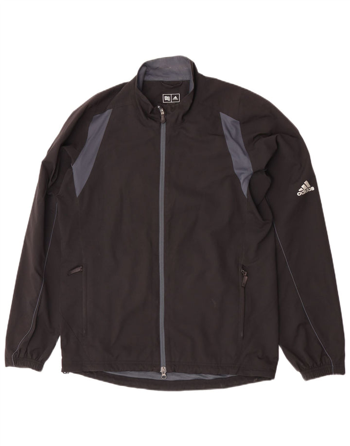 Adidas Hombre Clima Proof Chándal Top Chaqueta Mediano Negro Colorblock