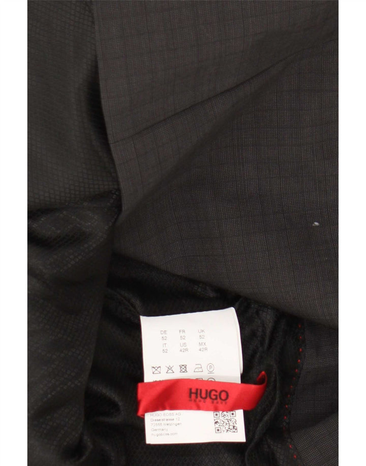 Hugo Boss Chaqueta tipo blazer de 2 botones para hombre EU 52 XL Lana virgen gris
