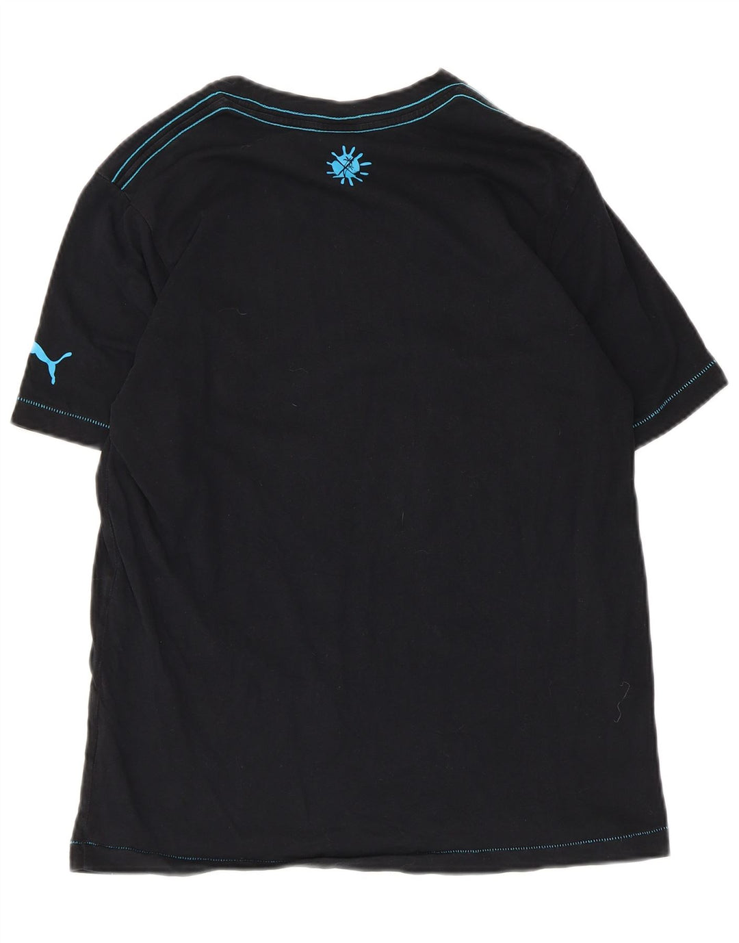 Puma - Camiseta gráfica para hombre, talla pequeña, algodón negro