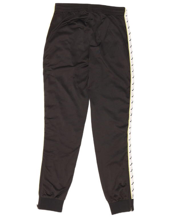 Kappa Hombre Pantalones De Chándal Con Gráfico Joggers Small Black Colorblock