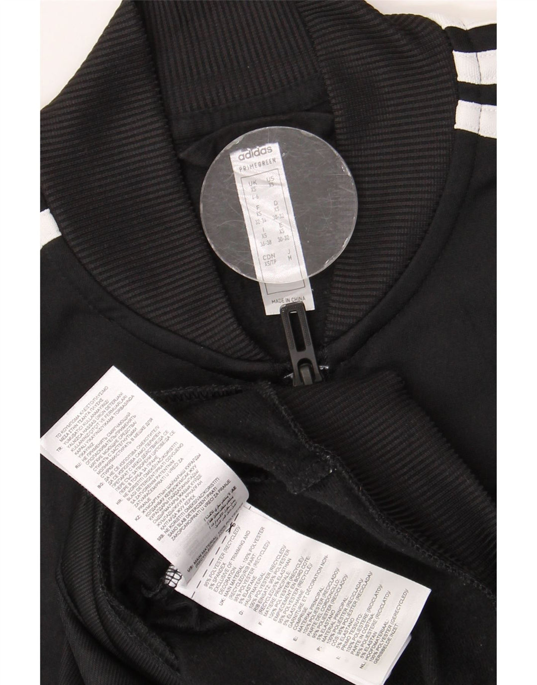 ADIDAS Chaqueta de chándal para mujer UK 4/6 XS Negro Poliéster