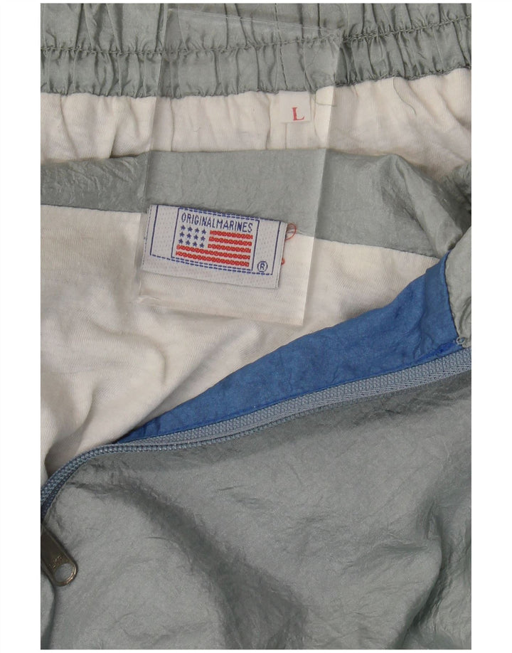 Chándal completo vintage para hombre Nylon color gris grande