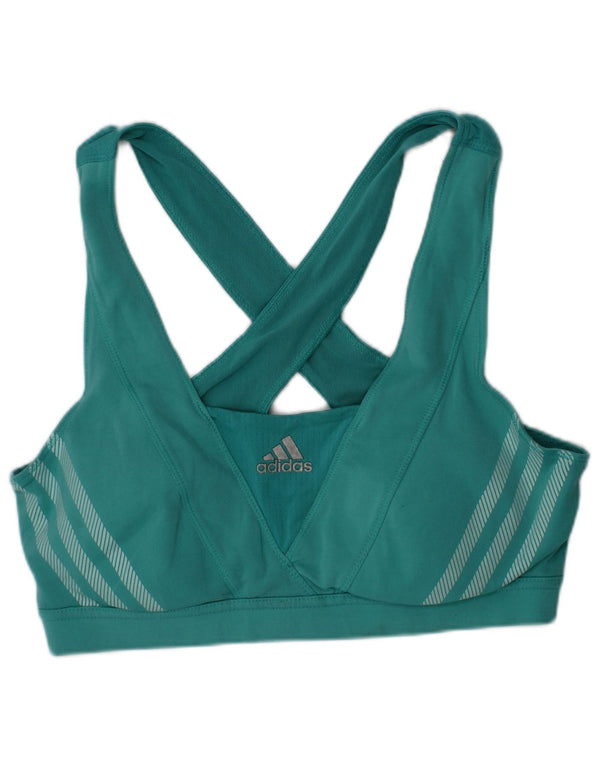 Adidas Mujer Climacool Acolchado Sujetador Deportivo Top UK 14 Medium Turquesa Deportes